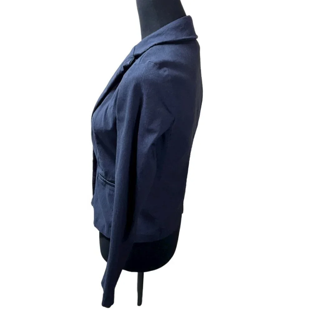 DRESS Barn Stretch Blazer Navy Blue Size Small